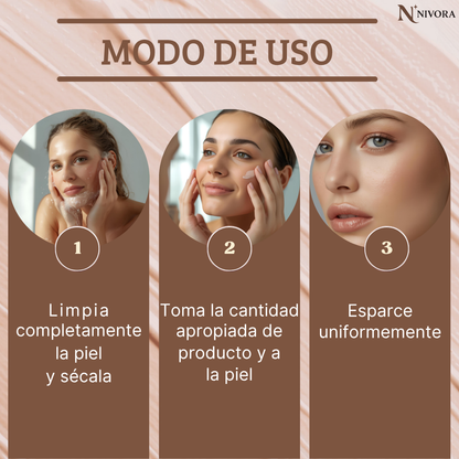 VelvetGlow-La base 4 en 1 que protege, hidrata, perfecciona y realza tu brillo natural.